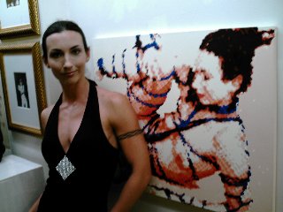 Winona Poses with herself at MOCA-DC Erotica 2008