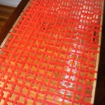 Negative space of floor